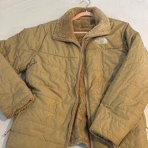 The North Face Beige Quilted Jacket reversible